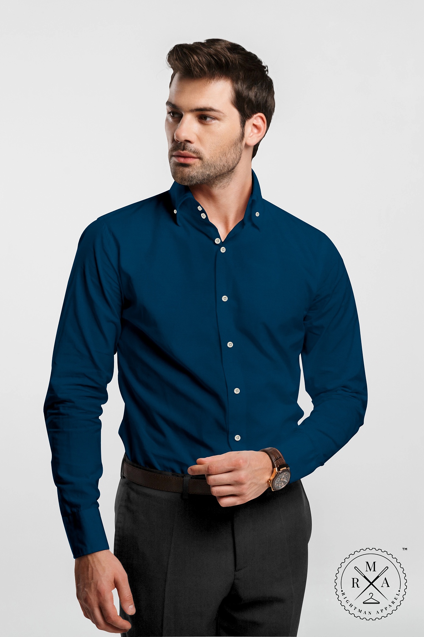 Classic Indigo Blue Cotton Shirt SH221